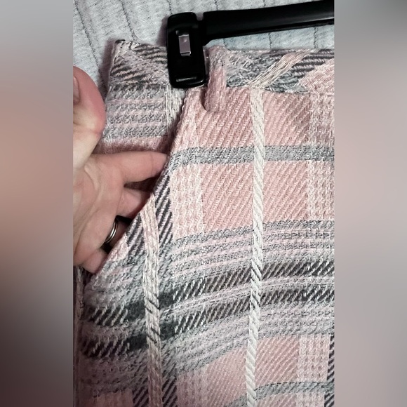 Pink Lily Plaid Mini Skirt in Pink and Gray - Picture 2 of 5